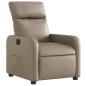 vidaXL Sillón reclinable eléctrico de cuero sintético color capuchino vidaXL Sillón reclinable eléctrico de cuero sintético color capuchino