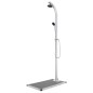 vidaXL Ducha de jardín con base gris 220 cm aluminio vidaXL Ducha de jardín con base gris 220 cm aluminio