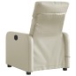 vidaXL Sillón de masaje reclinable eléctrico cuero sintético crema vidaXL Sillón de masaje reclinable eléctrico cuero sintético crema