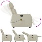 vidaXL Sillón de masaje reclinable eléctrico cuero sintético crema vidaXL Sillón de masaje reclinable eléctrico cuero sintético crema