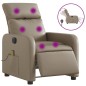 vidaXL Sillón reclinable de masaje eléctrico cuero sintético capuchino vidaXL Sillón reclinable de masaje eléctrico cuero sintético capuchino