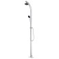 vidaXL Ducha de jardín con base gris 220 cm aluminio vidaXL Ducha de jardín con base gris 220 cm aluminio