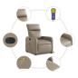 vidaXL Sillón reclinable de masaje eléctrico cuero sintético capuchino vidaXL Sillón reclinable de masaje eléctrico cuero sintético capuchino