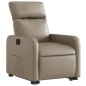 vidaXL Sillón reclinable elevable cuero artificial color capuchino vidaXL Sillón reclinable elevable cuero artificial color capuchino