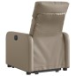 vidaXL Sillón reclinable elevable cuero artificial color capuchino vidaXL Sillón reclinable elevable cuero artificial color capuchino