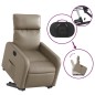 vidaXL Sillón reclinable elevable cuero artificial color capuchino vidaXL Sillón reclinable elevable cuero artificial color capuchino