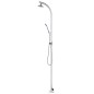 vidaXL Ducha de jardín con base gris 220 cm aluminio vidaXL Ducha de jardín con base gris 220 cm aluminio