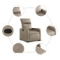 vidaXL Sillón reclinable elevable cuero artificial color capuchino vidaXL Sillón reclinable elevable cuero artificial color capuchino