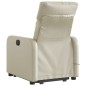 vidaXL Sillón reclinable de masaje de pie cuero artificial color crema vidaXL Sillón reclinable de masaje de pie cuero artificial color crema