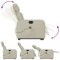 vidaXL Sillón reclinable de masaje de pie cuero artificial color crema vidaXL Sillón reclinable de masaje de pie cuero artificial color crema