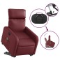 vidaXL Sillón reclinable de masaje de pie cuero artificial rojo tinto vidaXL Sillón reclinable de masaje de pie cuero artificial rojo tinto