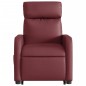 vidaXL Sillón reclinable de masaje de pie cuero artificial rojo tinto vidaXL Sillón reclinable de masaje de pie cuero artificial rojo tinto