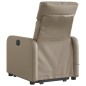 vidaXL Sillón reclinable masaje pie cuero artificial color capuchino vidaXL Sillón reclinable masaje pie cuero artificial color capuchino