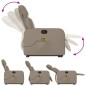 vidaXL Sillón reclinable masaje pie cuero artificial color capuchino vidaXL Sillón reclinable masaje pie cuero artificial color capuchino