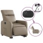 vidaXL Sillón elevable eléctrico cuero artificial capuchino vidaXL Sillón elevable eléctrico cuero artificial capuchino