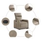 vidaXL Sillón elevable eléctrico cuero artificial capuchino vidaXL Sillón elevable eléctrico cuero artificial capuchino