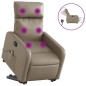 vidaXL Sillón reclinable de masaje eléctrico cuero sintético capuchino vidaXL Sillón reclinable de masaje eléctrico cuero sintético capuchino