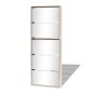 vidaXL Mueble zapatero 5 cajones con espejo roble 63x17x169,5 cm vidaXL Mueble zapatero 5 cajones con espejo roble 63x17x169,5 cm