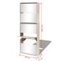 vidaXL Mueble zapatero 5 cajones con espejo roble 63x17x169,5 cm vidaXL Mueble zapatero 5 cajones con espejo roble 63x17x169,5 cm