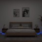 vidaXL Mesitas de noche con luces LED 2 uds roble ahumado 40x39x37 cm vidaXL Mesitas de noche con luces LED 2 uds roble ahumado 40x39x37 cm