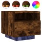 vidaXL Mesitas de noche con luces LED 2 uds roble ahumado 40x39x37 cm vidaXL Mesitas de noche con luces LED 2 uds roble ahumado 40x39x37 cm