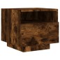 vidaXL Mesitas de noche con luces LED 2 uds roble ahumado 40x39x37 cm vidaXL Mesitas de noche con luces LED 2 uds roble ahumado 40x39x37 cm