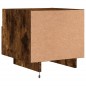 vidaXL Mesitas de noche con luces LED 2 uds roble ahumado 40x39x37 cm vidaXL Mesitas de noche con luces LED 2 uds roble ahumado 40x39x37 cm