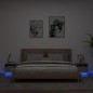vidaXL Mesitas de noche con luces LED 2 uds gris hormigón 40x39x37 cm vidaXL Mesitas de noche con luces LED 2 uds gris hormigón 40x39x37 cm