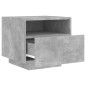 vidaXL Mesitas de noche con luces LED 2 uds gris hormigón 40x39x37 cm vidaXL Mesitas de noche con luces LED 2 uds gris hormigón 40x39x37 cm