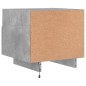 vidaXL Mesitas de noche con luces LED 2 uds gris hormigón 40x39x37 cm vidaXL Mesitas de noche con luces LED 2 uds gris hormigón 40x39x37 cm