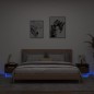 vidaXL Mesitas de noche con luces LED 2 uds marrón roble 40x39x37 cm vidaXL Mesitas de noche con luces LED 2 uds marrón roble 40x39x37 cm