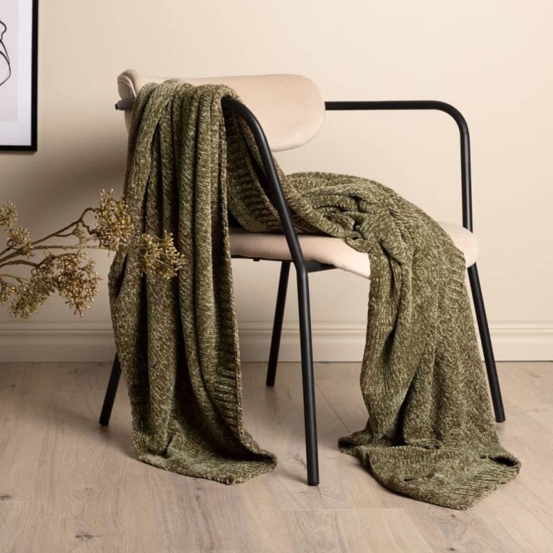 Venture Home Manta Ally poliéster verde musgo 170x130 cm Venture Home Manta Ally poliéster verde musgo 170x130 cm
