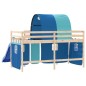 vidaXL Cama alta para niños con túnel madera pino azul 90x190 cm vidaXL Cama alta para niños con túnel madera pino azul 90x190 cm