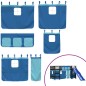 vidaXL Cama alta para niños con cortinas madera pino azul 90x190 cm vidaXL Cama alta para niños con cortinas madera pino azul 90x190 cm