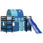 vidaXL Cama alta para niños con túnel madera pino azul 80x200 cm vidaXL Cama alta para niños con túnel madera pino azul 80x200 cm