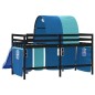 vidaXL Cama alta para niños con túnel madera pino azul 80x200 cm vidaXL Cama alta para niños con túnel madera pino azul 80x200 cm