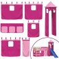 vidaXL Cama alta para niños con torre madera pino rosa 90x200 cm vidaXL Cama alta para niños con torre madera pino rosa 90x200 cm
