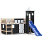 vidaXL Cama alta niños con torre madera pino blanco negro 90x190 cm vidaXL Cama alta niños con torre madera pino blanco negro 90x190 cm