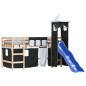 vidaXL Cama alta niños con torre madera pino blanco negro 90x190 cm vidaXL Cama alta niños con torre madera pino blanco negro 90x190 cm