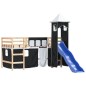 vidaXL Cama alta niños con torre madera pino blanco negro 90x190 cm vidaXL Cama alta niños con torre madera pino blanco negro 90x190 cm
