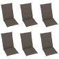 vidaXL Sillas de jardín 6 uds madera maciza de teca cojines gris taupe vidaXL Sillas de jardín 6 uds madera maciza de teca cojines gris taupe