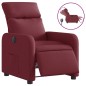 vidaXL Sillón reclinable eléctrico tela rojo tinto