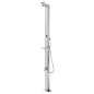 vidaXL Ducha de jardín con base marrón 225 cm acero inoxidable vidaXL Ducha de jardín con base marrón 225 cm acero inoxidable