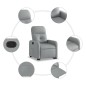 vidaXL Sillón reclinable elevable de tela gris claro vidaXL Sillón reclinable elevable de tela gris claro