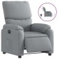 vidaXL Sillón reclinable eléctrico tela gris claro vidaXL Sillón reclinable eléctrico tela gris claro