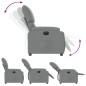 vidaXL Sillón reclinable eléctrico tela gris claro vidaXL Sillón reclinable eléctrico tela gris claro