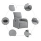 vidaXL Sillón reclinable eléctrico tela gris claro vidaXL Sillón reclinable eléctrico tela gris claro