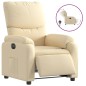 vidaXL Sillón reclinable eléctrico de tela crema vidaXL Sillón reclinable eléctrico de tela crema