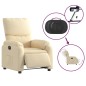 vidaXL Sillón reclinable eléctrico de tela crema vidaXL Sillón reclinable eléctrico de tela crema