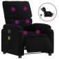vidaXL Sillón reclinable de masaje eléctrico tela negro vidaXL Sillón reclinable de masaje eléctrico tela negro